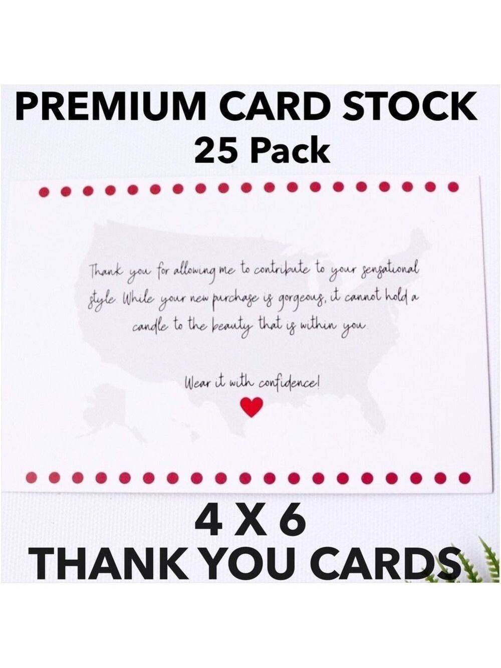 25 4X6 Confidence Thank You Cards PRICE IS FIRM - Picture 2 of 5